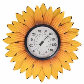 img 4 attached to Outdoor Thermometers For Patio-Outdoor Thermometer - Patio Thermometer Wall Thermometer Sunflower Enclosure For Patio, Wall Or Decorative, No Battery Required Hanging Thermometer