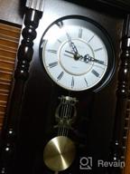 img 1 attached to Vmarketingsite Grandfather Wood Wall Clock with Chime: A Perfect Traditional Housewarming or Birthday Gift in Oak review by Bruce Cavett