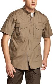 img 4 attached to UPF 50+ Breathable Tactical Work Shirts For Men: Ripstop Military-Style Outdoor Hiking Shirts By CQR