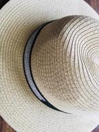 img 1 attached to Wide Brim Paper Straw Beach Hat For Women - Stylish Summer Panama Fedora For Sun Protection In Large Size review by Anne Nishioka