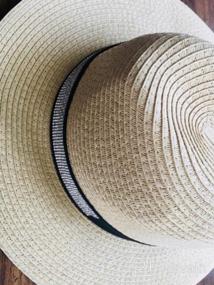 img 7 attached to Wide Brim Paper Straw Beach Hat For Women - Stylish Summer Panama Fedora For Sun Protection In Large Size