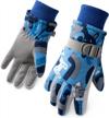 kids winter gloves thermal ski snow waterproof windproof adjustable warm for boys girls logo