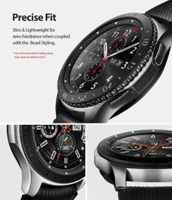 img 1 attached to Galaxy Watch 46 мм кольцо на рамке клейкая крышка защита от царапин из нержавеющей стали от Ringke - внутренний стиль для Gear S3 Frontier &amp; Classic [GW-46-IN-02]