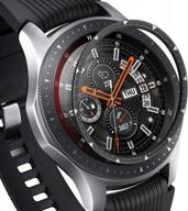 galaxy watch 46 мм кольцо на рамке клейкая крышка защита от царапин из нержавеющей стали от ringke - внутренний стиль для gear s3 frontier &amp; classic [gw-46-in-02] логотип