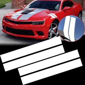 img 4 attached to Xotic Tech Fender Stripes Hash Marks Vinyl Decal Universal Compatible With Car Truck Sticker Racing Stripe (White)