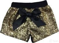 👧 digirlsor baby girl sequin shorts toddler kids bowknot cotton short pants with sparkling front, sizes 0-5 years логотип