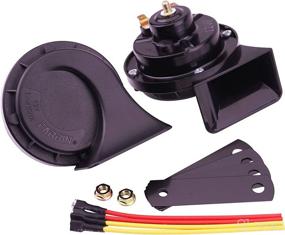 img 2 attached to 🚂 AOLIHAN Air Horn: Super Loud Train Horn for Truck, Car, Motorcycle, and Train - Waterproof Electric Snail Horn in Black (12V) + Wire and Button