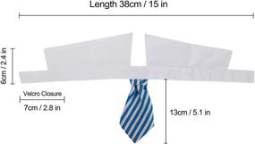 img 3 attached to Handcrafted ZTON Bowtie: Adjustable Formal Collar Neck Tie for Little Puppy, Dogs & Cats