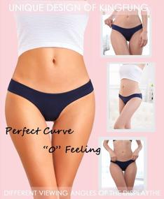 img 2 attached to Stay Comfortable And Discreet With Kingfung'S Women'S Invisible Seamless Bikini Underwear - 3-6 Pack With Half-Back Coverage