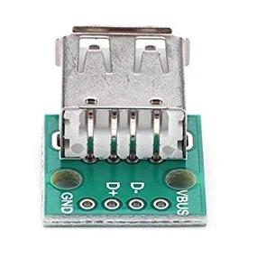img 3 attached to 10Pcs USB Type A Female Breakout Board Adapter Connector - 4 Pins DIP Socket For Power Supply