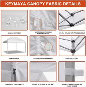 img 3 attached to Wheeled Roller Bag For 10X10 Pop Up Canopy Tent - KEYMAYA Replacement Canopy Bag
