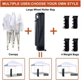 img 1 attached to Wheeled Roller Bag For 10X10 Pop Up Canopy Tent - KEYMAYA Replacement Canopy Bag