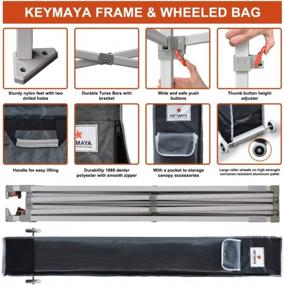 img 2 attached to Wheeled Roller Bag For 10X10 Pop Up Canopy Tent - KEYMAYA Replacement Canopy Bag