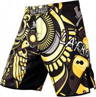 mens cross training boxing shorts with drawstring and pocket - lafroi mma trunks for fight wear qjk01 logo