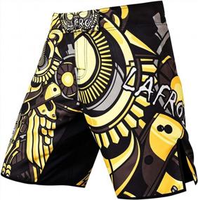 img 4 attached to Mens Cross Training Boxing Shorts With Drawstring And Pocket - LAFROI MMA Trunks For Fight Wear QJK01
