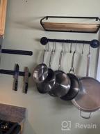 img 1 attached to Black Wall Mounted Pot Rack With 16 Hooks And Detachable Organizer For Pans, Lids, And Utensils - Toplife 39.4 Inches review by Paul Tucker