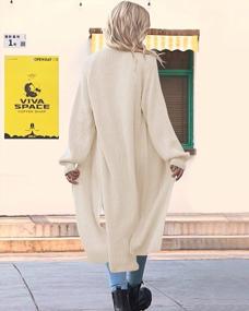 img 1 attached to Oversized Women'S Long Cardigan Sweater With Split Open Front, Long Sleeves, And Drape Knit Finish - Ideal Duster Coat For All Occasions