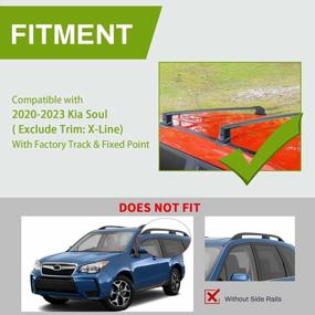 img 3 attached to Top-Quality Roof Rack Cross Bars For 2020-2023 Kia Soul (Exclude X-Line Trim), Compatible With Raised Side Rails For Rooftop Cargo Carrier, Bike, Luggage, 165 Lbs Load Capacity - AUTOSAVER88