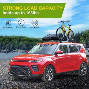 img 2 attached to Top-Quality Roof Rack Cross Bars For 2020-2023 Kia Soul (Exclude X-Line Trim), Compatible With Raised Side Rails For Rooftop Cargo Carrier, Bike, Luggage, 165 Lbs Load Capacity - AUTOSAVER88