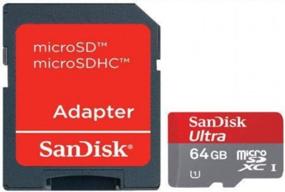 img 1 attached to 📷 SanDisk 64 ГБ MicroSDXC карта Samsung Galaxy Note 3 - Профессиональная ультра, настроена для высокоскоростной, без потерь записи. В комплекте стандартный адаптер SD. (UHS-1 Class 10 сертифицированный 30MB / сек)