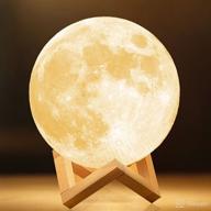 🌕 remote and touch control usb rechargeable 3d moon lamp night light for kids - perfect gift for baby girls and boys (16 colours) логотип