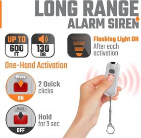 img 3 attached to USB Rechargeable Waterproof 130 DB Security Panic Button Siren Whistle With LED Light Self Defense Personal Alarm Keychain For Women Safety Sound Alert Device Key Chain By WETEN (White)