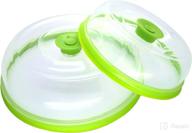 press n fresh universal vacuum air-tight food sealer container lid - 9 & 7 inches green, dishwasher safe and bpa free logo