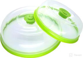 img 4 attached to Press n Fresh Universal Vacuum Air-tight Food Sealer Container Lid - 9 & 7 inches Green, Dishwasher Safe and BPA Free