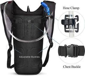 img 2 attached to 2Pack Hydration Backpack Water Bladder