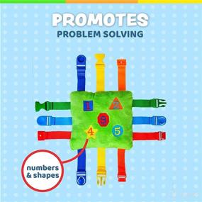 img 1 attached to 🧩 Buster Square Buckle Toy - Enhance Fine Motor Skills, Problem Solving, and Learning - Portable Educational Toy - Perfect for Travel and Classroom Use
