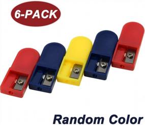 img 1 attached to 6-Pack Portable Handheld 2.0Mm Pencil Lead Sharpener - WEKOIL Mini Refills For 2Mm Leads, Random Colors