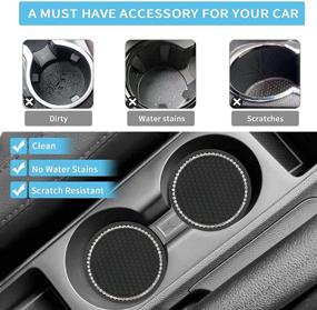 img 1 attached to Enhance Driving Experience with Uphily Black Microfiber Leather Steering Wheel Cover - Universal 15 inch Anti Slip Solution for Car Truck SUV