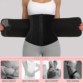 img 2 attached to KIWI RATA Neoprene Sauna Waist Trainer Corset: The Ultimate Tool For Women'S Fitness And Back Support
