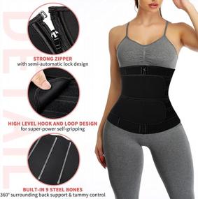 img 3 attached to KIWI RATA Neoprene Sauna Waist Trainer Corset: The Ultimate Tool For Women'S Fitness And Back Support