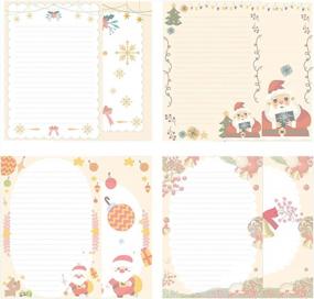 img 4 attached to Get Into The Festive Mood With SCStyle'S 80 Sheets Of Christmas Stationary Paper - 4 Stunning Designs On 5.6" X 7.9" Sheets