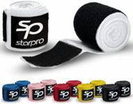 starpro crepe boxing hand wraps - get ultimate protection for men and women with many colors, thumb & loop - perfect for boxing gloves! logo