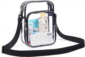 img 4 attached to Clearworld Clear Bag Stadium Approved Crossbody Purse For Women And Men, Adjustable Shoulder Messenger Bag For Concerts, Festivals, Sports Events