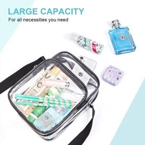 img 1 attached to Clearworld Clear Bag Stadium Approved Crossbody Purse For Women And Men, Adjustable Shoulder Messenger Bag For Concerts, Festivals, Sports Events