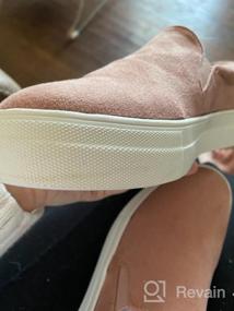 img 5 attached to DailyShoes Round Toe Platform Slip-On Sneakers With Thick Soles For Dress, Ballet Flats, Walking, And Skateboarding