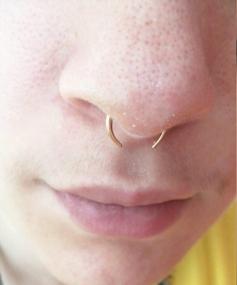 img 2 attached to Stainless Steel Septum Clicker Ring For Women And Men - 16G Hoop Earrings For Tragus, Helix, And Daith Piercings, Hinged CBR With 8Mm And 10Mm Sizes - QWALIT Septum Piercing Jewelry