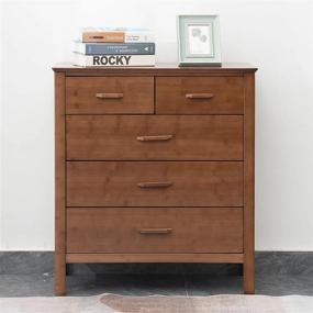 img 4 attached to Bamboo Bliss: Maydear'S 4-Drawer Chest For Stylish Storage In Any Room