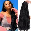 bohemian water wave crochet hair 22inch - dorsanee passion twist, 8 pack long synthetic hair extensions in natural black (1b) for black women's braiding hair passion twists logo