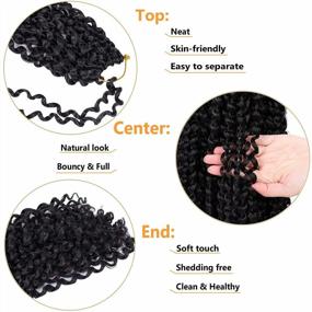 img 1 attached to Bohemian Water Wave Crochet Hair 22Inch - Dorsanee Passion Twist, 8 Pack Long Synthetic Hair Extensions In Natural Black (1B) For Black Women'S Braiding Hair Passion Twists