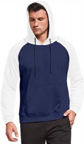 img 1 attached to Cotton Hooded Sweatshirts For Men: Long Sleeve Pullover Hoodie With Kanga Pocket, Ideal For Casual Wear