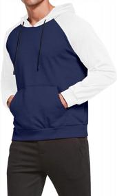 img 2 attached to Cotton Hooded Sweatshirts For Men: Long Sleeve Pullover Hoodie With Kanga Pocket, Ideal For Casual Wear