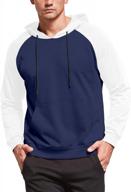cotton hooded sweatshirts for men: long sleeve pullover hoodie with kanga pocket, ideal for casual wear logo