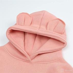 img 2 attached to 👶 Comfy Unisex Baby Hooded Sweatshirt: Long Sleeve Sweat Top for Ultimate Warmth