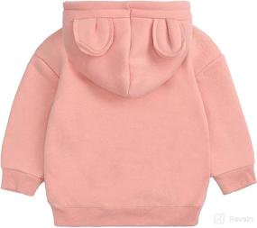 img 3 attached to 👶 Comfy Unisex Baby Hooded Sweatshirt: Long Sleeve Sweat Top for Ultimate Warmth