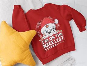 img 1 attached to 🐾 Paw Patrol Ugly Christmas Sweater Toddler Boy Girl Kids Sweatshirt - Chase & Rubble Holiday Fun!