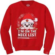 🐾 paw patrol ugly christmas sweater toddler boy girl kids sweatshirt - chase & rubble holiday fun! logo